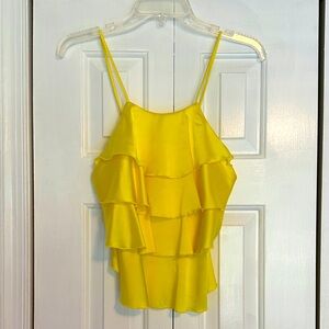 Zara Yellow Layered Camisole Top